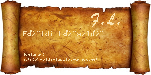 Földi László névjegykártya
