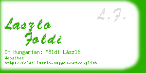 laszlo foldi business card