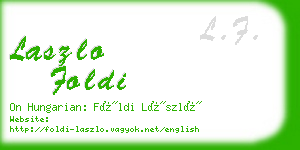 laszlo foldi business card